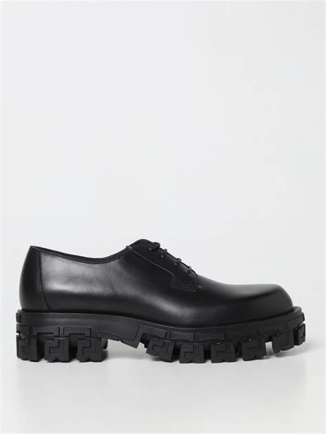 versace collection black leather brogue oxfords mens shoes|Versace Collection Shoes for Men .